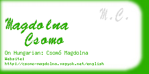 magdolna csomo business card